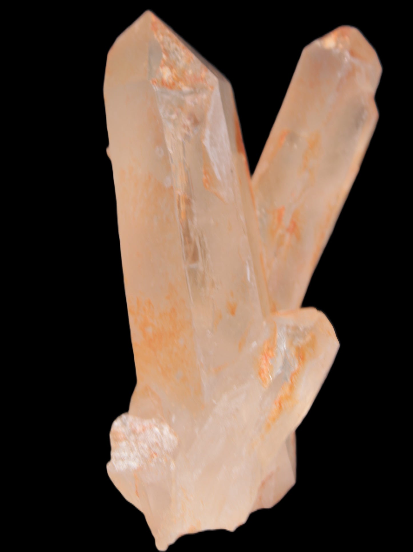 Tangerine Quartz crystal cluster 354g Rocks and Things