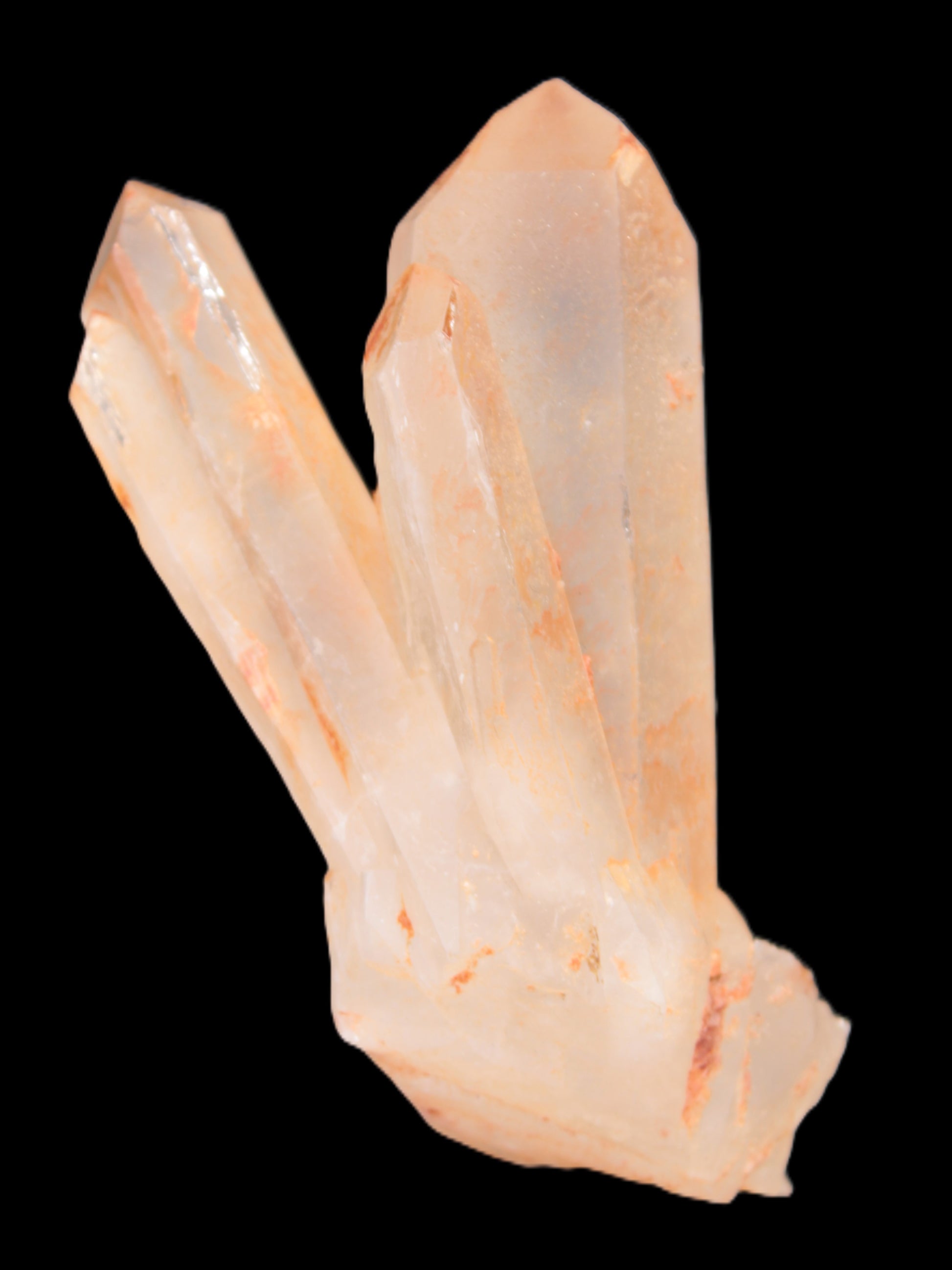 Tangerine Quartz crystal cluster 354g Rocks and Things