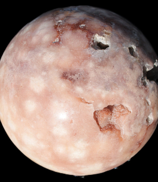 Sakura Agate sphere 98mm 1200g in sunshine - Rocks and Things Store