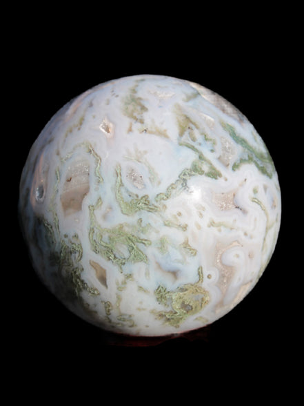 Moss Agate sphere 335g - Rocks and Things Store