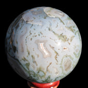 Moss Agate sphere 335g Rocks and Things
