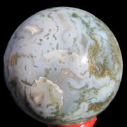 Moss Agate sphere 335g Rocks and Things