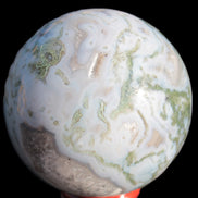 Moss Agate sphere 335g Rocks and Things