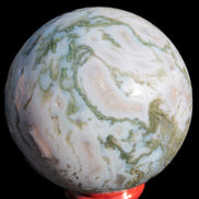Moss Agate sphere 335g Rocks and Things