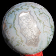 Moss Agate sphere 335g Rocks and Things