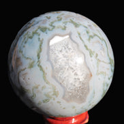 Moss Agate sphere 335g Rocks and Things