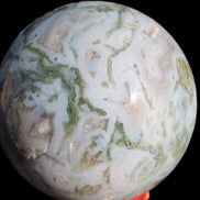 Moss Agate sphere 335g Rocks and Things
