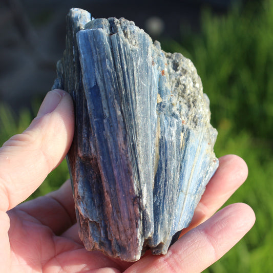 Kyanite cluster with stand 573g Rocks and Things