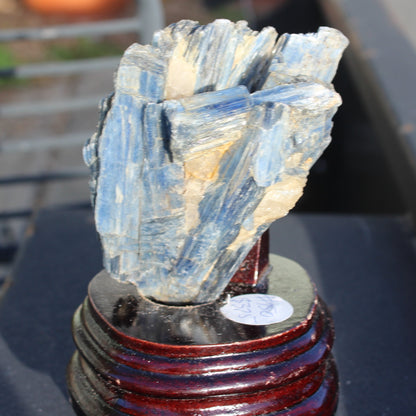 Kyanite cluster with stand 573g