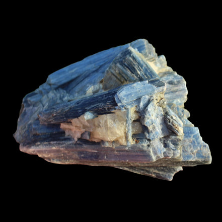 Kyanite cluster with stand 573g in su nlight - Rocks and Things Store