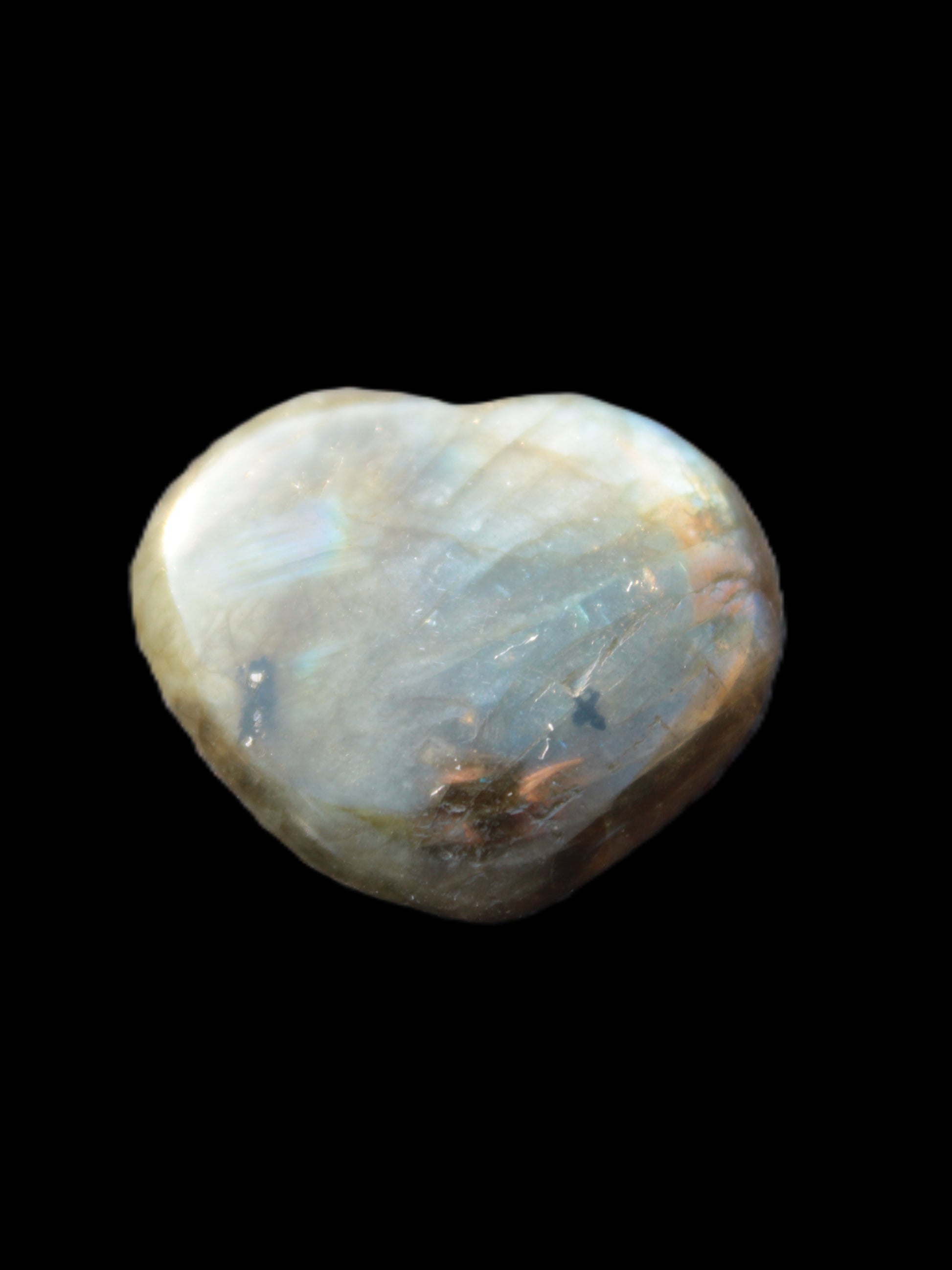 Labradorite heart 21mm - 25mm  8.2g - 9.2g Rocks and Things