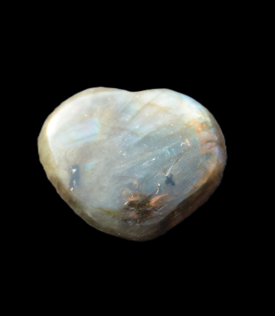 Labradorite heart 21mm - 25mm  8.2g - 9.2g Rocks and Things