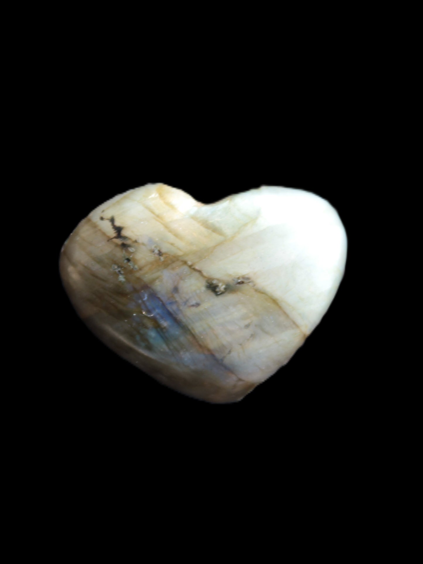 Labradorite heart 21mm - 25mm  8.2g - 9.2g Rocks and Things