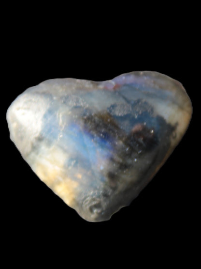 Labradorite heart 21mm - 25mm  8.2g - 9.2g Rocks and Things