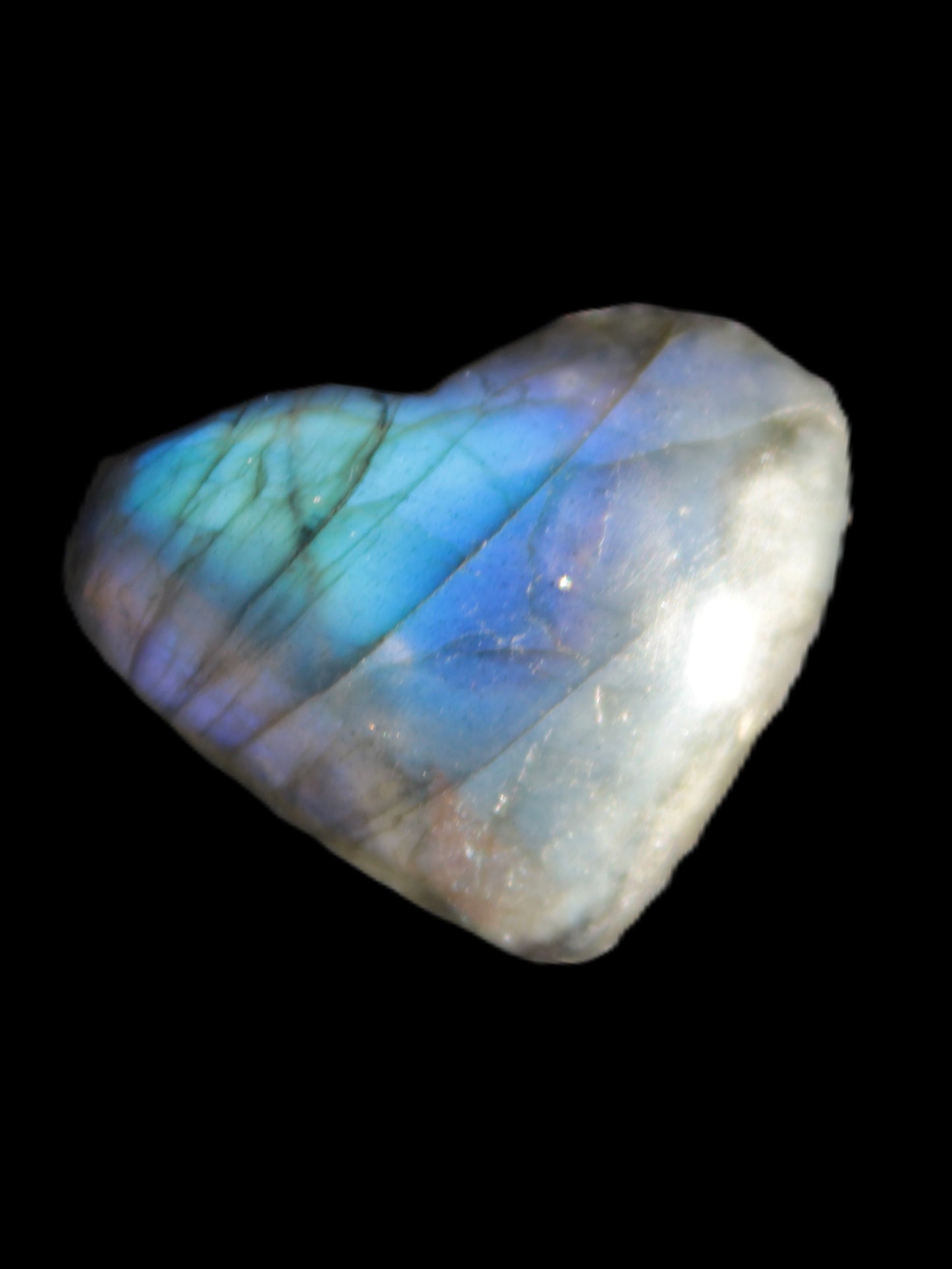 Labradorite heart 21mm - 25mm  8.2g - 9.2g Rocks and Things