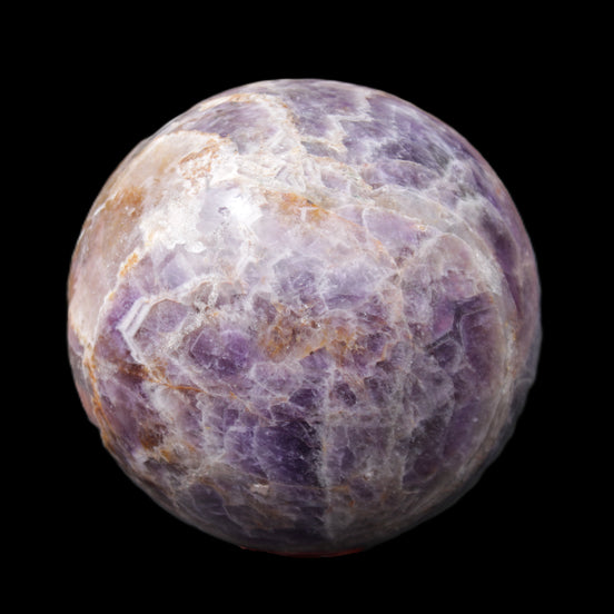 Chevron Fantasy Amethyst sphere 96mm 1424g in sunlight - Rocks and Things Store