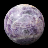 Chevron Fantasy Amethyst sphere 96mm 1424g in sunlight - Rocks and Things Store