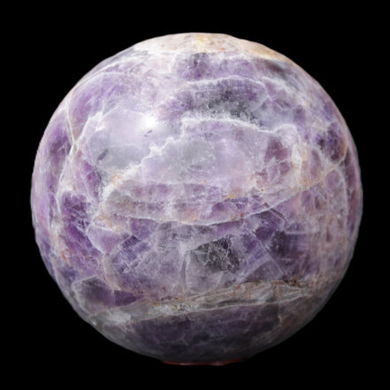 Chevron Fantasy Amethyst sphere 96mm 1424g in sunlight - Rocks and Things Store