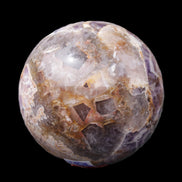 Chevron Fantasy Amethyst sphere 96mm 1424g in sunlight - Rocks and Things Store