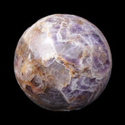 Chevron Fantasy Amethyst sphere 96mm 1424g in sunlight - Rocks and Things Store