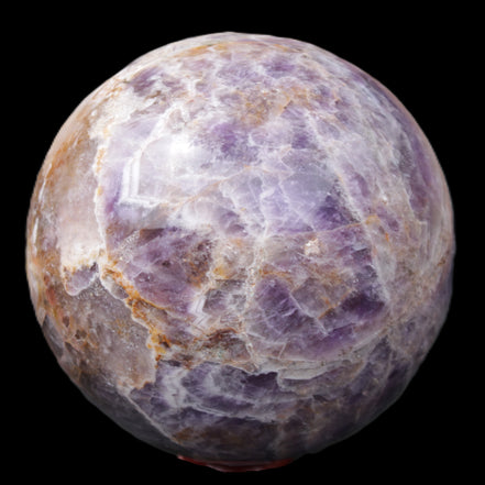 Chevron Fantasy Amethyst sphere 96mm 1424g in sunlight - Rocks and Things Store