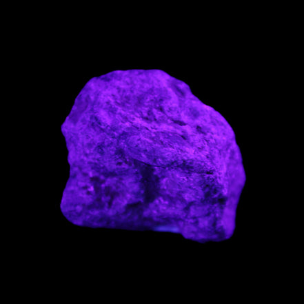 Apatite natural crystal 38/71g in UV light - Rocks and Things Store