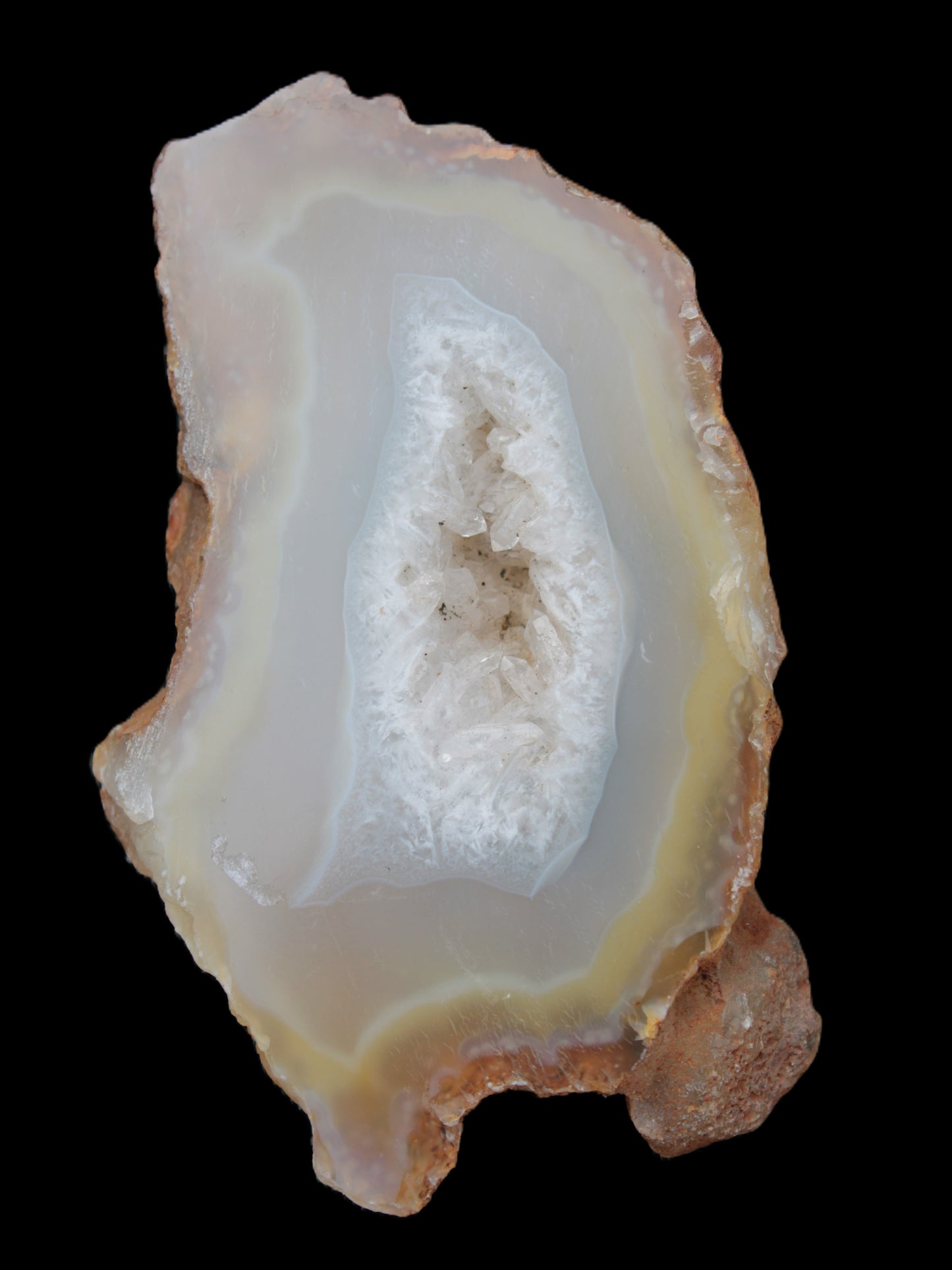 Agate geode slice 84*42*12mm  85g Rocks and Things Store