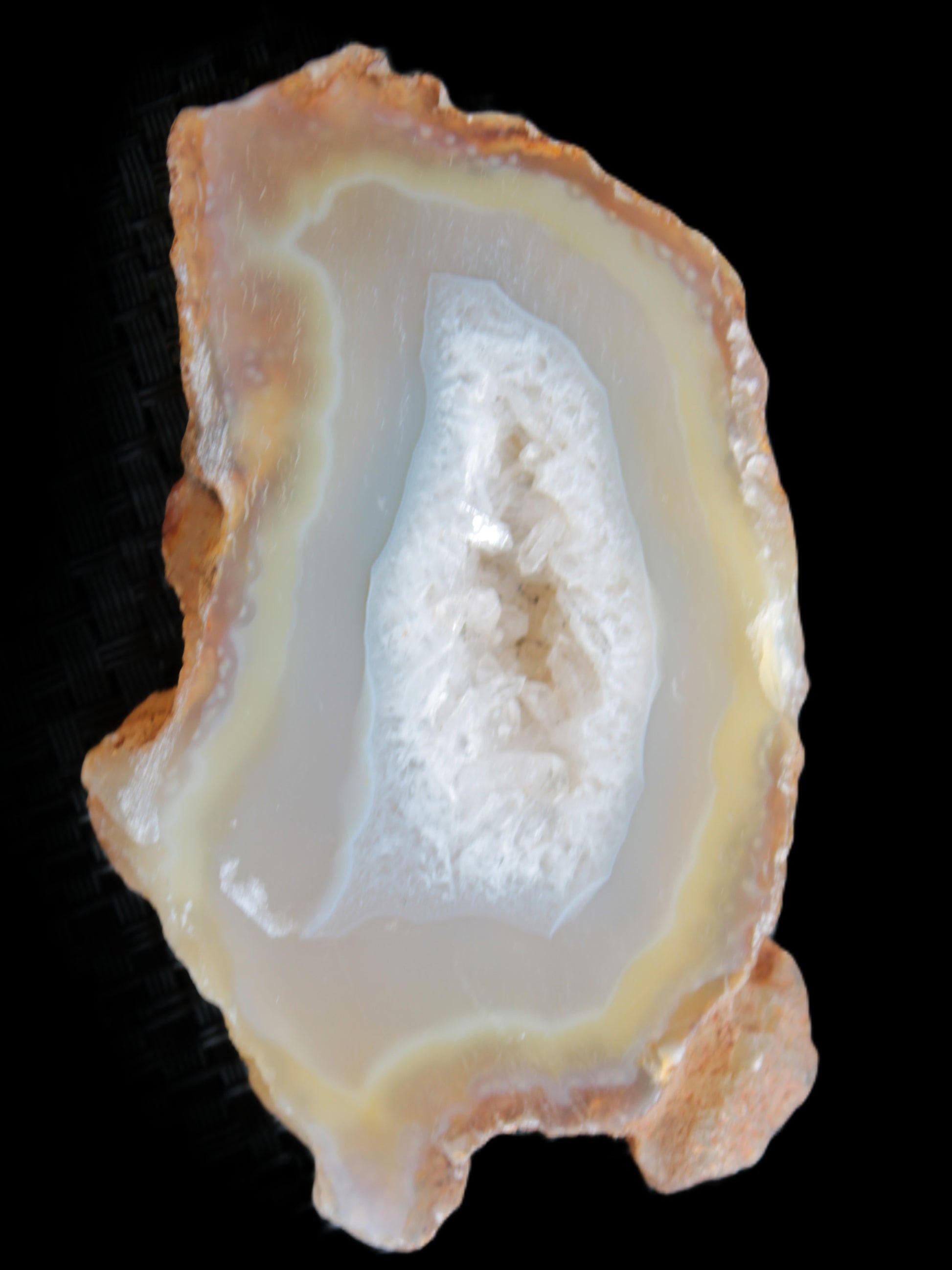 Agate geode slice 84*42*12mm  85g Rocks and Things Store