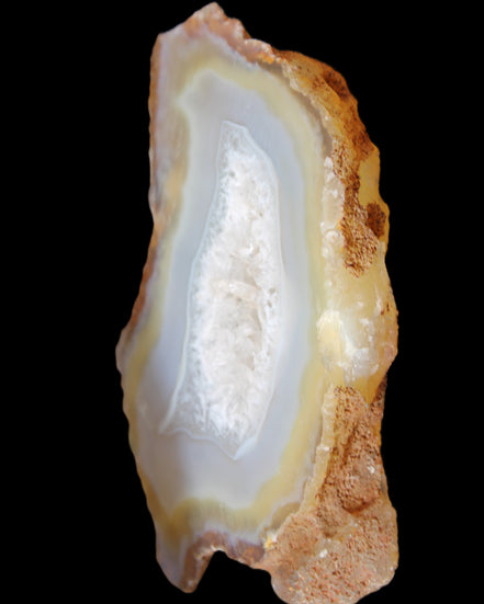 Agate geode slice 84*42*12mm  85g in sunlight - Rocks and Things Store