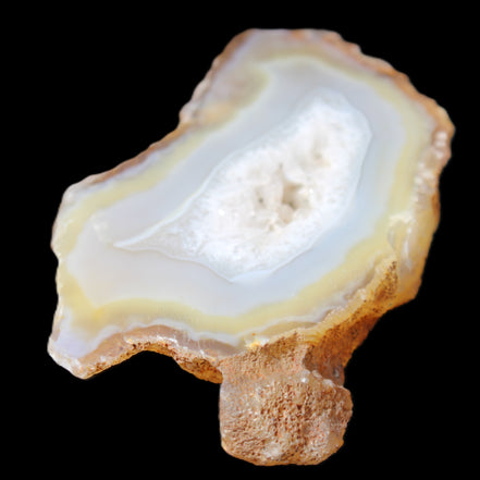 Agate geode slice 84*42*12mm  85g in sunlight - Rocks and Things Store
