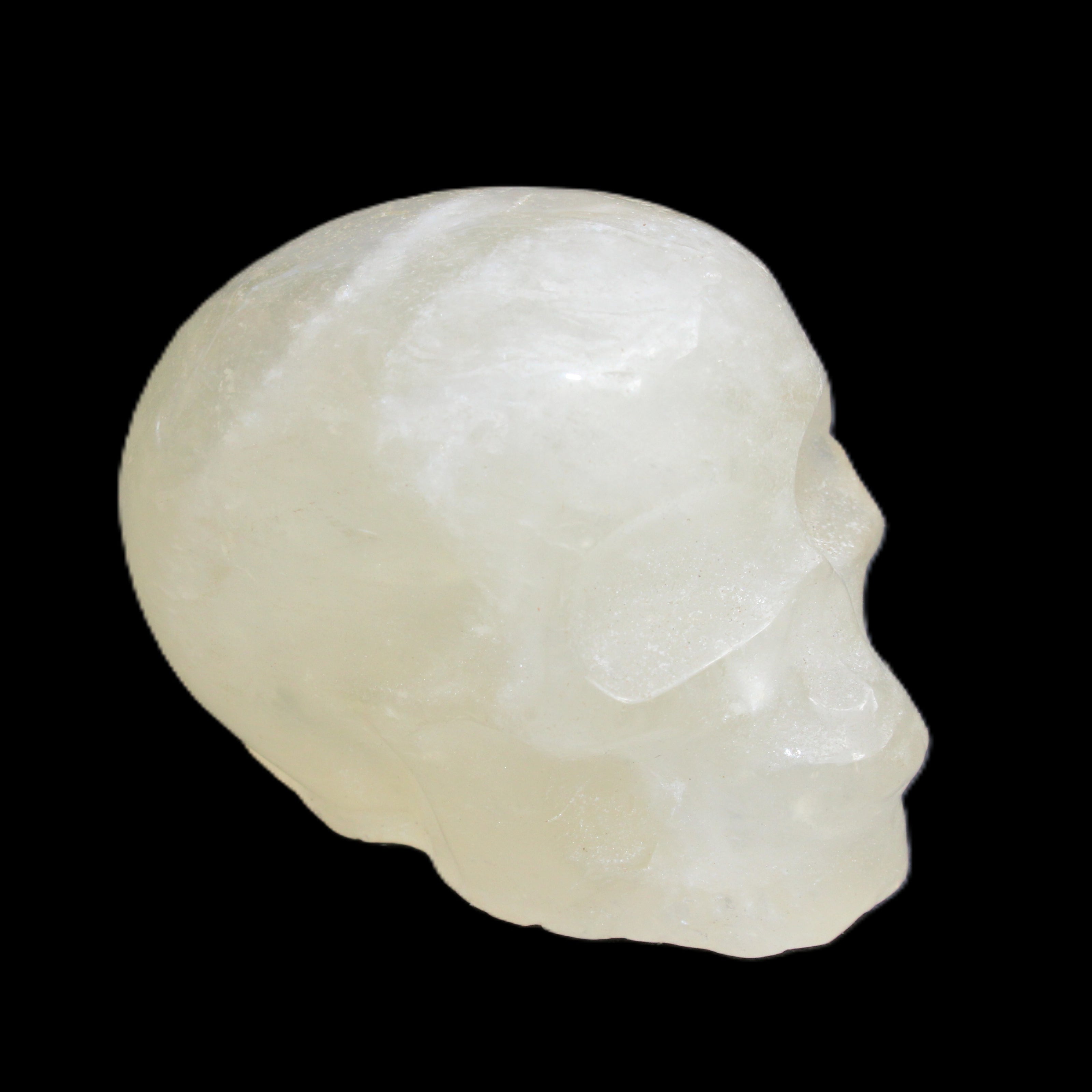 Citrine skull 32*48*35mm 73g in sunlight - Rocks and Things Store