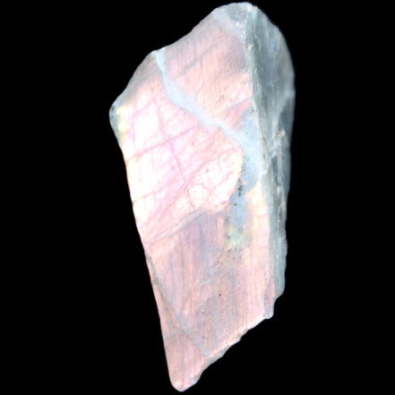 Violet flash Labradorite rough and polished 47g in sunlight - Rocks and Things Store