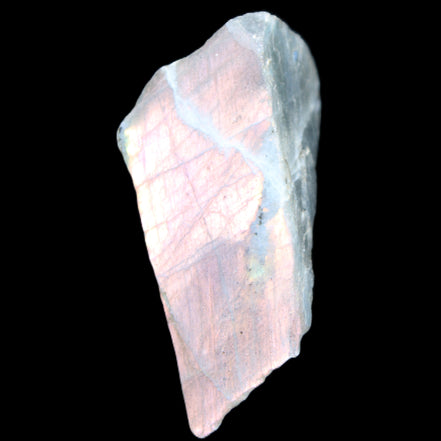 Violet flash Labradorite rough and polished 47g in sunlight - Rocks and Things Store