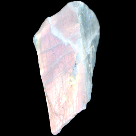 Violet flash Labradorite rough and polished 47g in sunlight - Rocks and Things Store