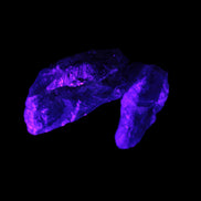 Super Seven Elestial Amethyst 1/2 crystals 12-17g in UV light - Rocks and Things Store