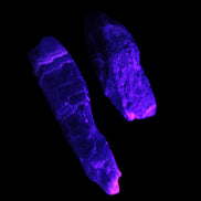 Super Seven Elestial Amethyst 1/2 crystals 12-17g in UV light - Rocks and Things Store