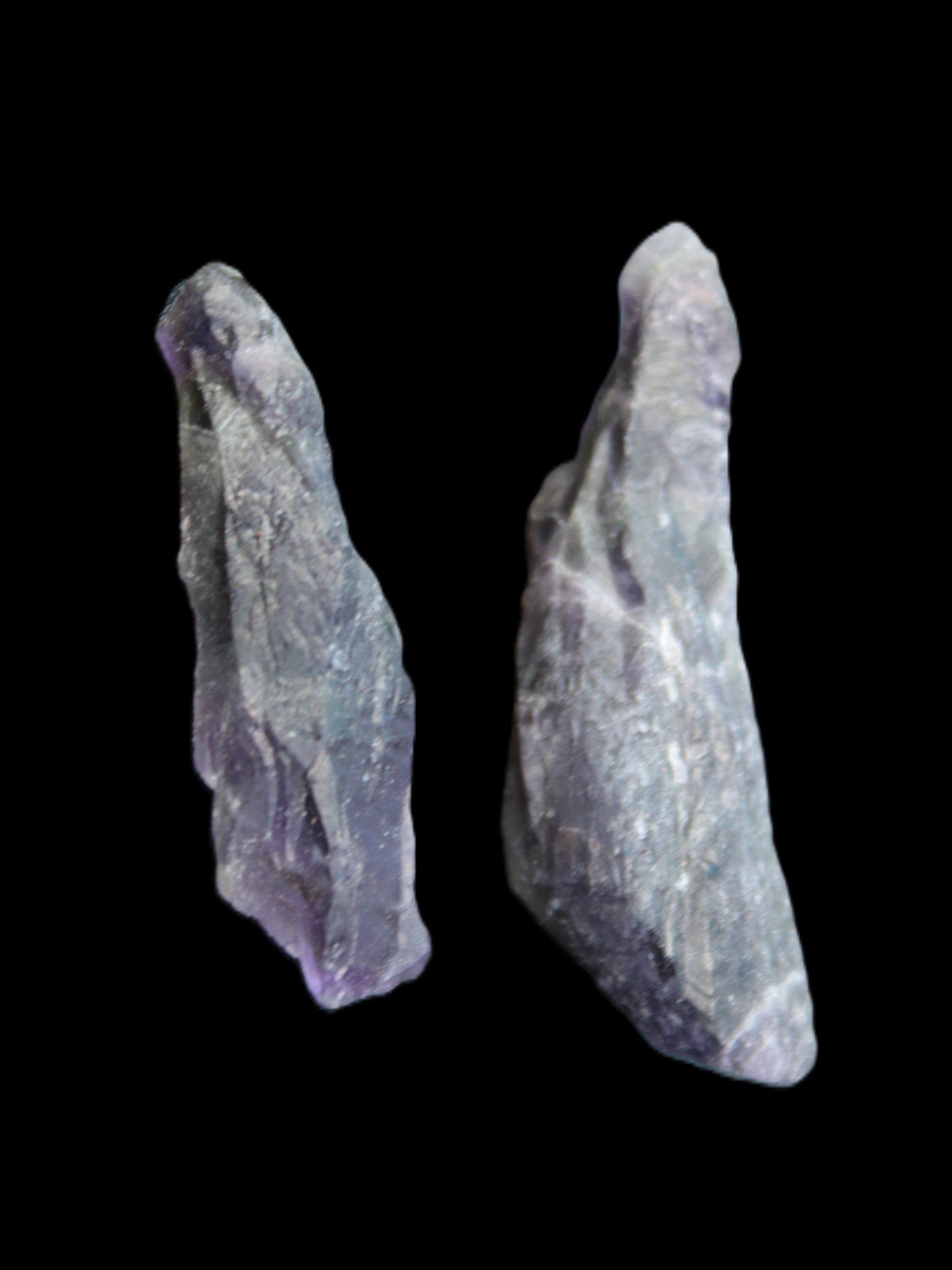 Super Seven Elestial Amethyst 1/2 crystals 12-17g in sunlight - Rocks and Things Store