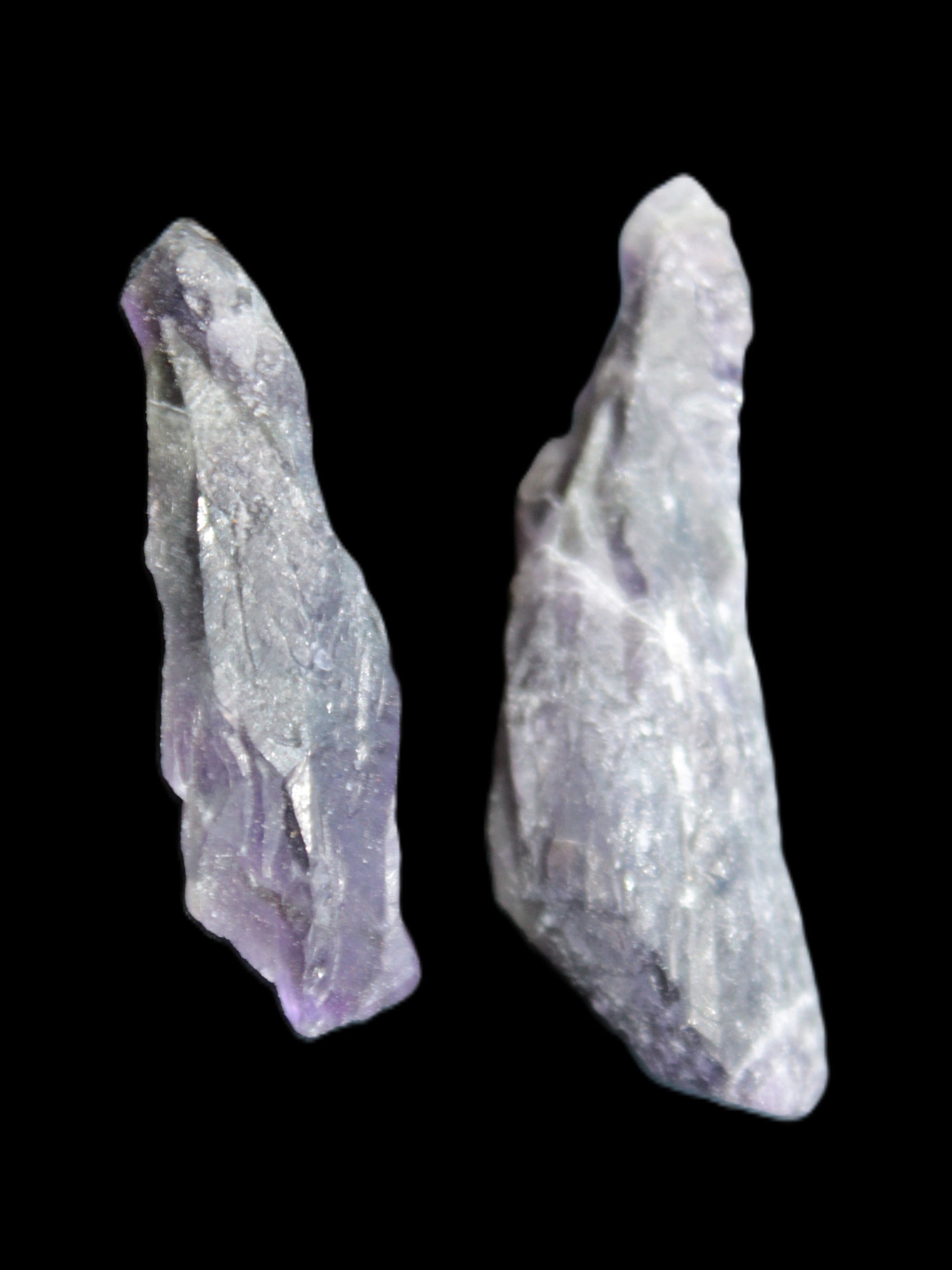 Super Seven Elestial Amethyst 1/2 crystals 12-17g in sunlight - Rocks and Things Store