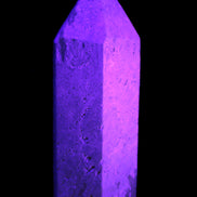 Coral Agate wand 68mm 45.7g in UV light - Rocks and Things Store