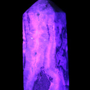 Hemimorphite Sky Blue wand 60mm 56.5g in UV light