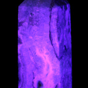 Hemimorphite Sky Blue wand 60mm 56.5g in UV light - Rocks and Things Store