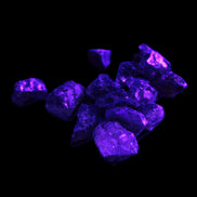 Red Garnet natural crystals 8-9g in UV light - Rocks and Things Store