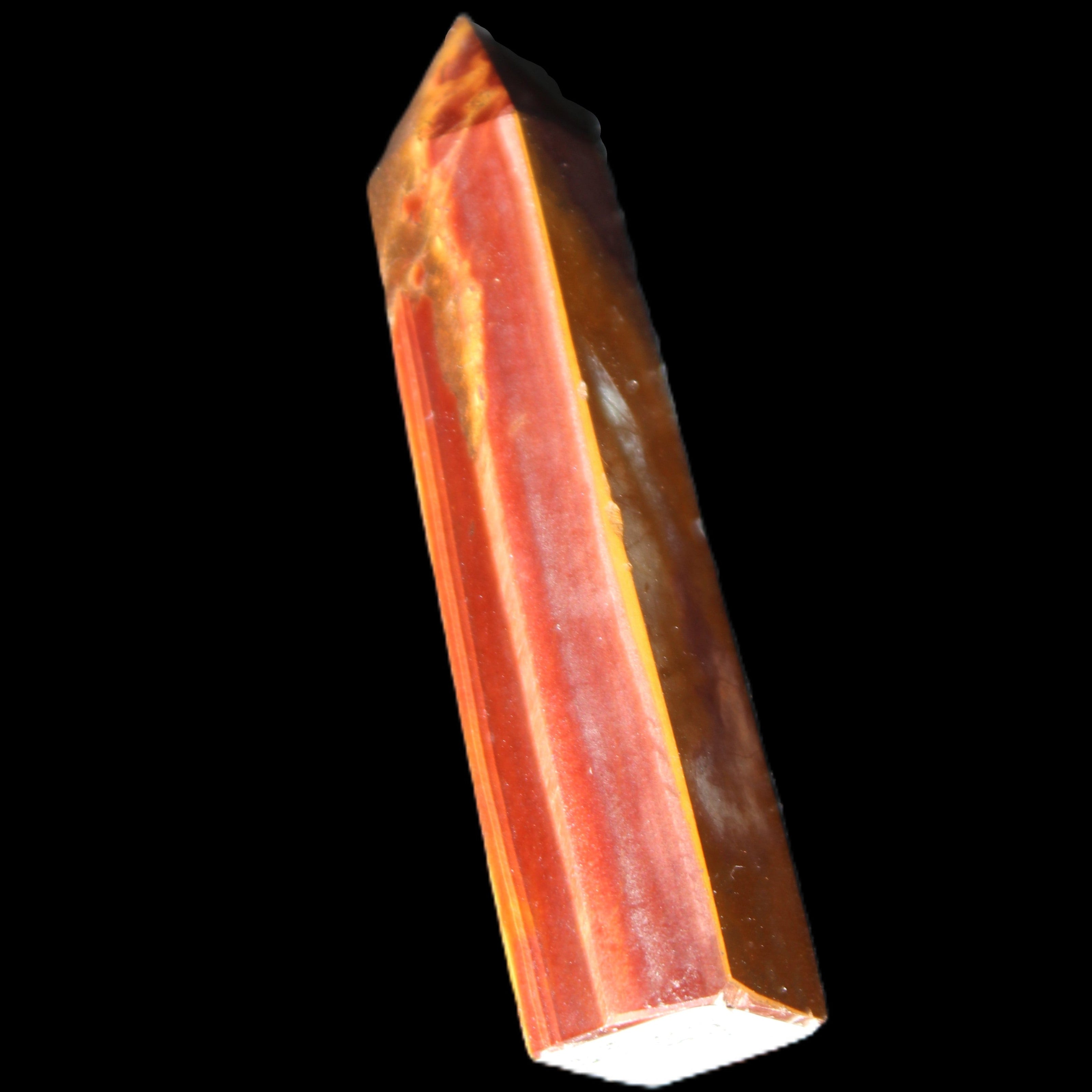 Red Tigers Eye wand 57mm 45.6g in sunlight - Rocks and Things Store