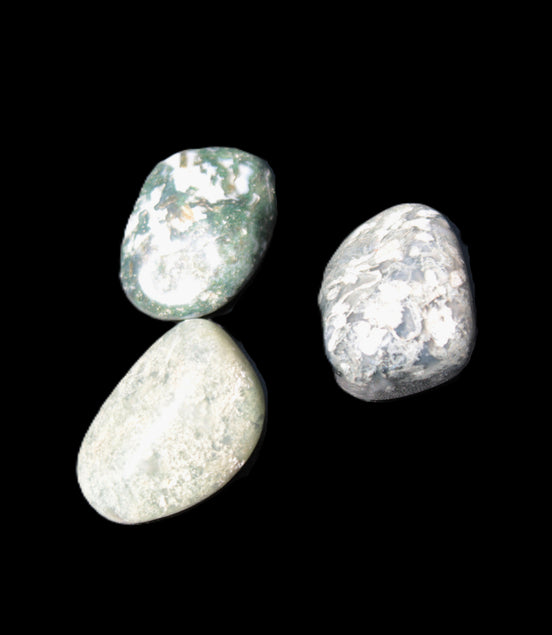 Ocean Moss Agate 2/3 polished stones 20-25g in sunlight - Rocks and Things Store