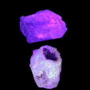 Two Fenster crystals 14.9g in UV light