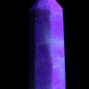 Moonstone wand 77mm 71.8g in UV light - Rocks and Things Store