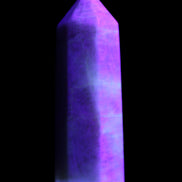 Moonstone wand 77mm 71.8g in UV light - Rocks and Things Store