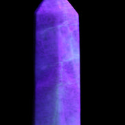 Moonstone wand 77mm 71.8g in UV light - Rocks and Things Store