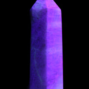 Moonstone wand 77mm 71.8g in UV light - Rocks and Things Store