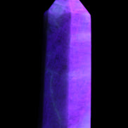 Moonstone wand 77mm 71.8g in UV light - Rocks and Things Store
